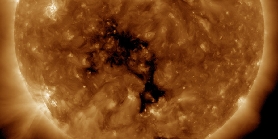 Coronal hole faces Earth