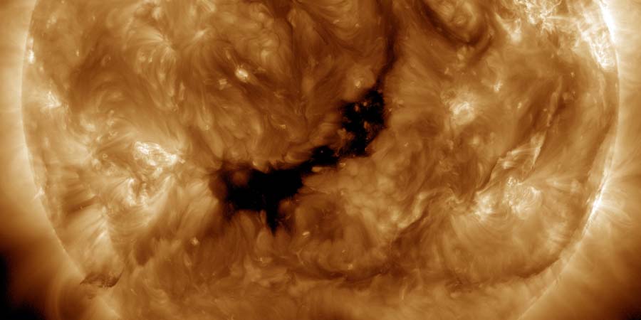 Coronal hole faces Earth