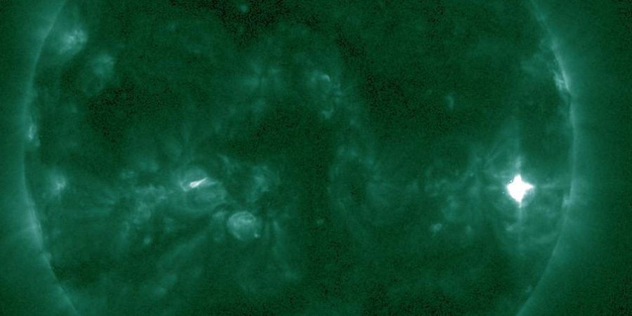 X2.2 solar flare, SDO outage